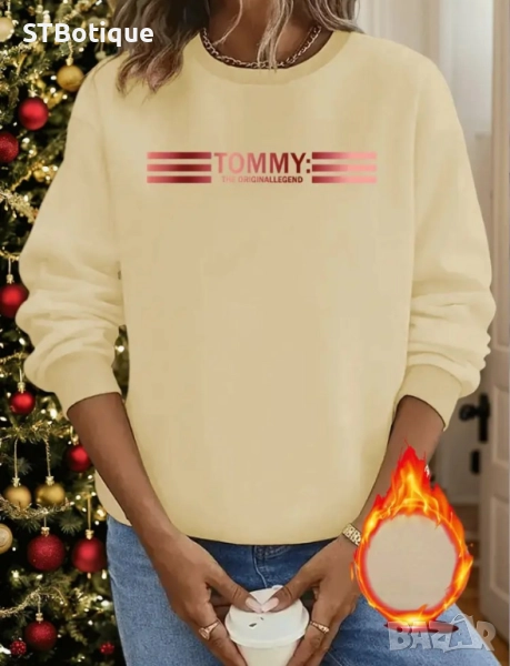 Дамска суитшърт "TOMMY"  – уютен поларен пуловер | STBoutique, снимка 1