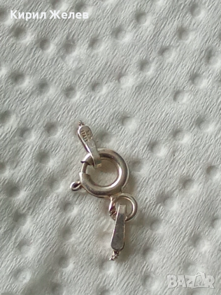 Сребърна карабинка закопчалка 52147, снимка 1