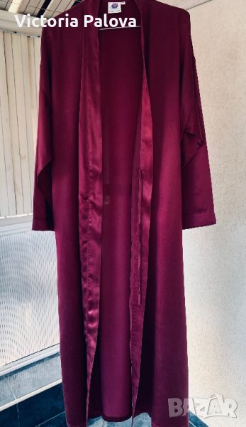 Луксозен дълъг копринен халат COLLECTION , снимка 1