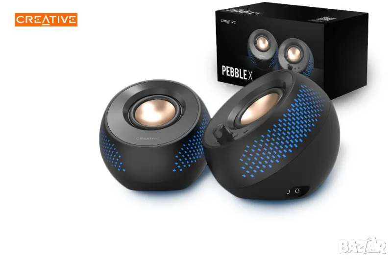 Creative Pebble X 2.0 Тонколони/Bluetooth/30W, снимка 1