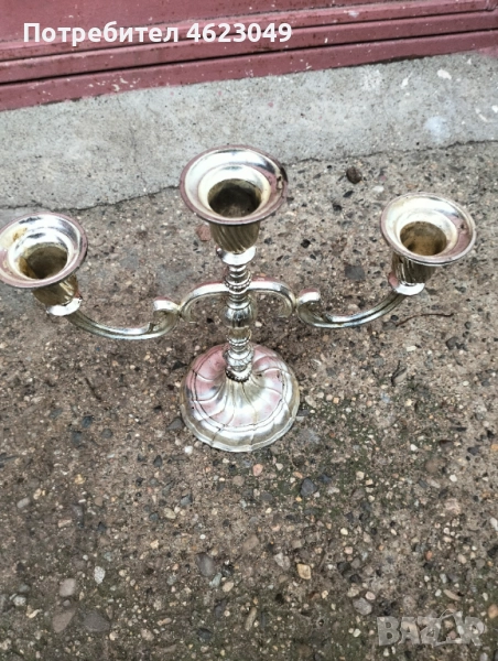 Немски посребрен свещник BMF, снимка 1