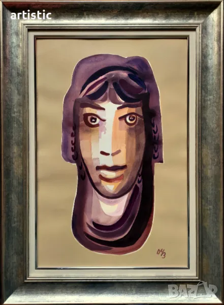 Дечко Узунов, живописен портрет из цикъл "Българка", снимка 1