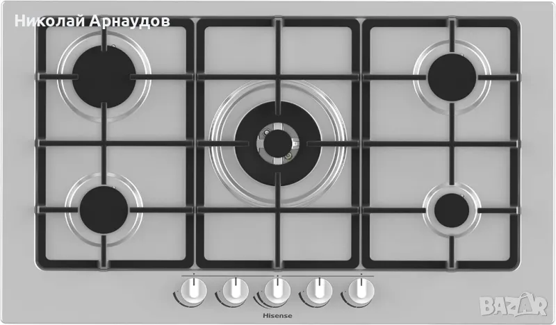 Газов котлон Hisense GM973XF, 5 зони за готвене,, снимка 1