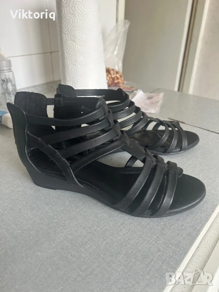 Дамски черни сандали, снимка 1