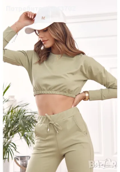 Дамски спортен комплект в цвят каки FI605, снимка 1