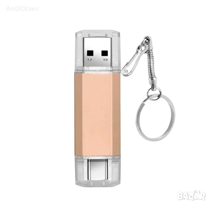 Флаш памет, 128 GB, за лаптоп, компютър и смартфон с порт тип С, снимка 1