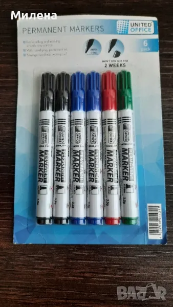 Перманентни маркери 6 броя, снимка 1