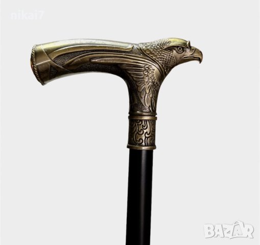 бастун с метална држка глава на кобра вграден кинжал 40см много здрав, снимка 7 - Други - 42944171