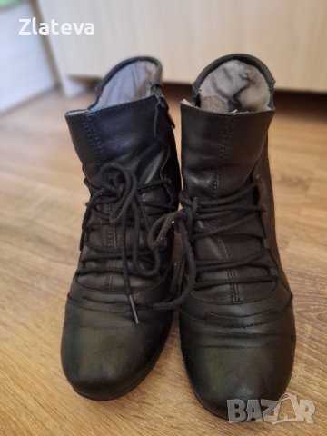 Боти естествена кожа , снимка 2 - Дамски боти - 43684833