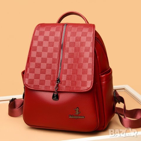Дамска раница Maiqizа Red, снимка 3 - Раници - 40308506