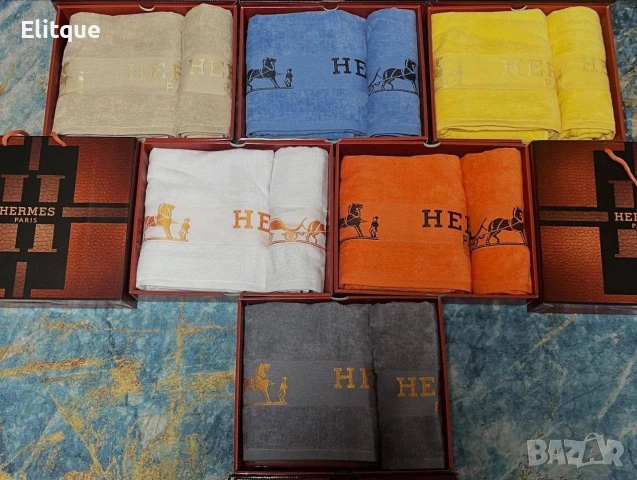 2 броя кърпи Размер 50*90 70*140 %100 памук hermes lacoste Tommy Hilfiger barbie Gucci 