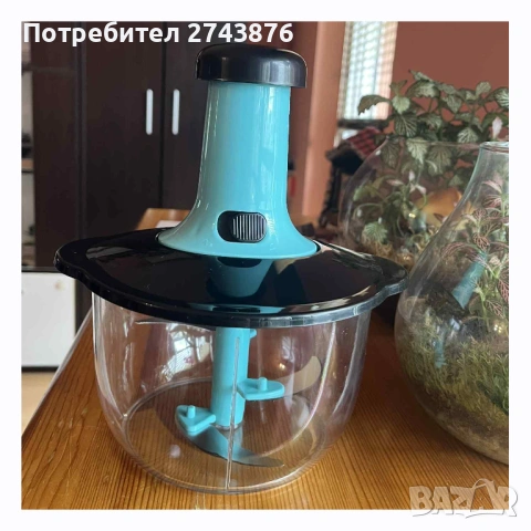 Ръчен чопър за зеленчуци - капацитет 1.5, пресов тип, без електричество, многофункционален кухненски, снимка 8 - Чопъри и пасатори - 51488274