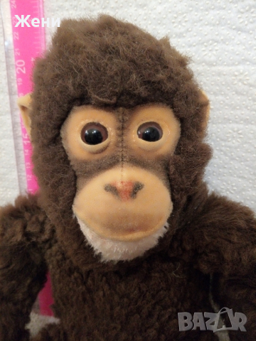 Голяма оригинална Steiff Щайф маймуна шимпанзе, снимка 1 - Плюшени играчки - 44889373