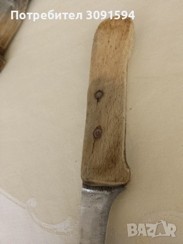 СТАР КОВАН КАСАПСКИ МЕСАРСКИ НОЖ за ОБЕЗКОСТЯВАНЕ ТРАНЖИРАНЕ , снимка 3 - Прибори за хранене, готвене и сервиране - 53605942