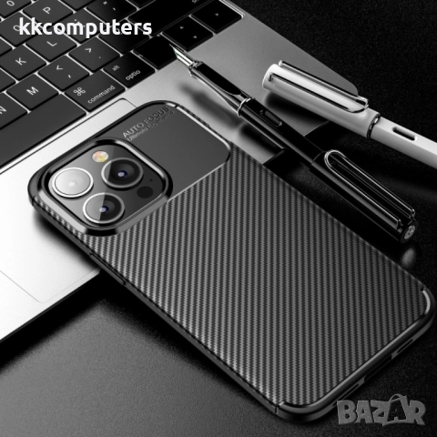 Apple iPhone 13 Pro Max Удароустойчив Carbon Fiber Калъф и Протектор, снимка 2 - Калъфи, кейсове - 52818594