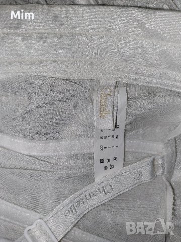  Chantelle 85 F Бял корсет от дантела и еластичен тюл , снимка 6 - Корсети, бюстиета, топове - 43054876