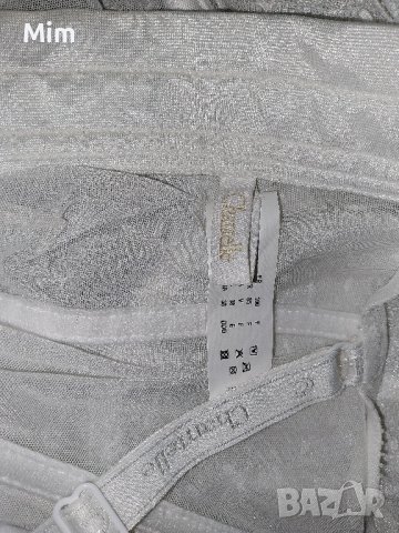  Chantelle 85 F Бял корсет от дантела и еластичен тюл , снимка 6 - Корсети, бюстиета, топове - 43054876