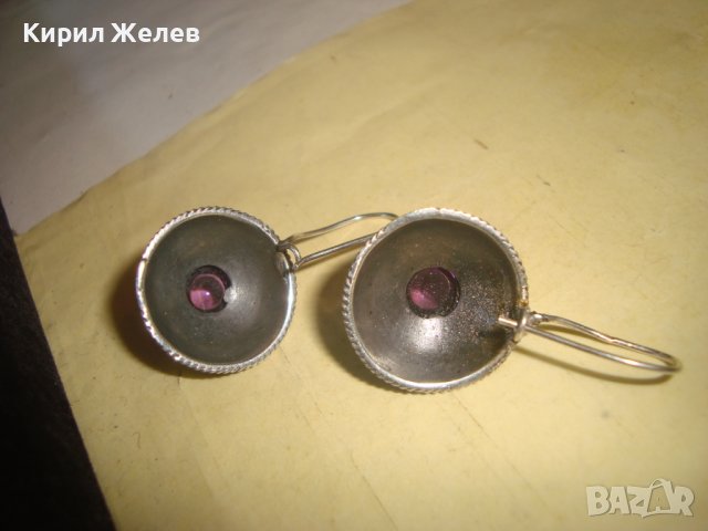 СТАРИ СРЕБЪРНИ СТИЛНИ ВИНТИДЖ АРТ ОБЕЦИ с ЦВЕТНО ВЕНЕЦИАНСКО СТЪКЛО КРИСТАЛ МУРАНО 27218, снимка 8 - Антикварни и старинни предмети - 36867072