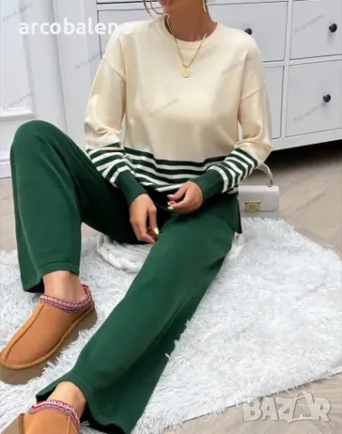 Дамски моден цветен комплект от две части, 5цвята , снимка 16 - Комплекти - 47308113