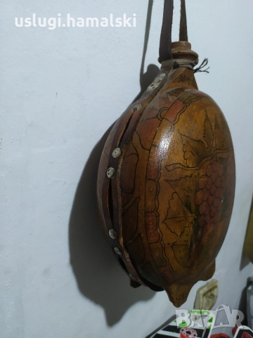 Стара дървена бъклица 1947, снимка 4 - Антикварни и старинни предмети - 52694088