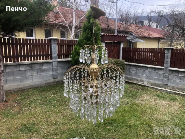 старинен кристален полилей , снимка 1