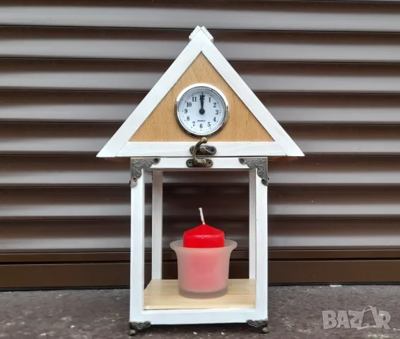 Дървена тематична къщичка с часовник , снимка 4 - Декорация за дома - 48951072