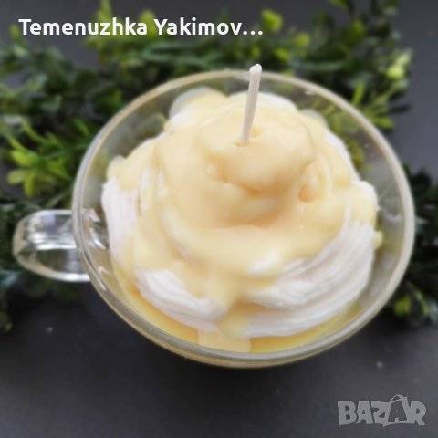 Бутикова свещ "Топло мляко с мед", снимка 3 - Декорация за дома - 43505234