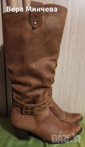 Елегантни дамски ботуши от изк.велур, N:41, снимка 2 - Дамски ботуши - 38960123