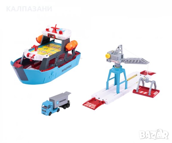 Сет Creatix Товарен кораб+1 камион Majorette 212050039 , снимка 3 - Коли, камиони, мотори, писти - 44112408