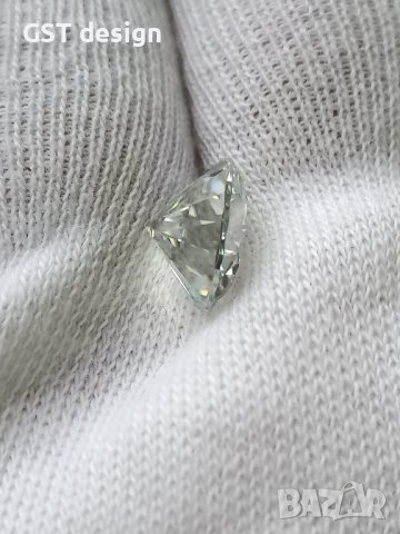 Топ Мойсанит Диамант Голям 10мм. Фенси G Moissanite Diamond , снимка 5 - Пръстени - 42960537