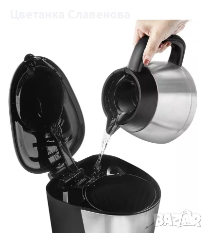 Кафемашина за филтрирано кафе HCM9001TJSD с 1л кафеварка, с термокана от неръждаема стомана, снимка 3 - Кафемашини - 48894448