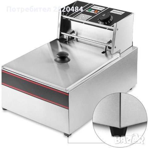 Професионален електрически фритюрник 5,5л. Изцяло от неръждаеме стомана! ХИТ Цена 110лв/56,24€, снимка 3 - Обзавеждане на кухня - 35456416