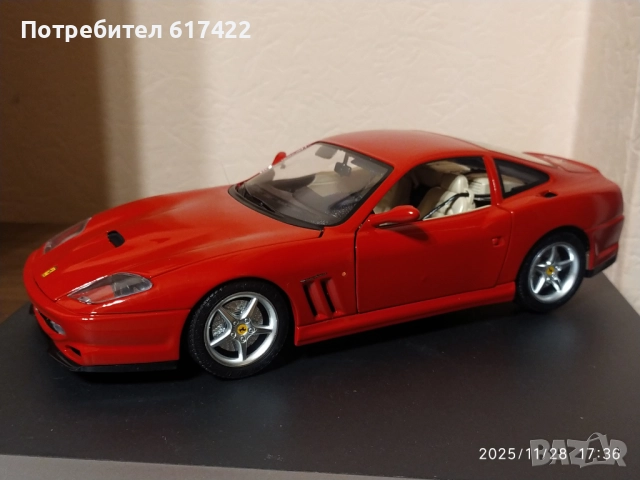 1:18 Два метални модела на Burago-Ferrari F50 и 550 Marinello, снимка 11 - Колекции - 52576968