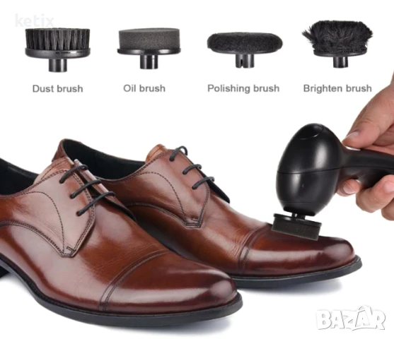 Комплект електрически четки за почистване на обувки, снимка 3 - Други стоки за дома - 50506187