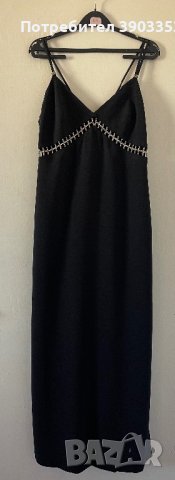 Подплатена дълга рокля с цепка, снимка 1