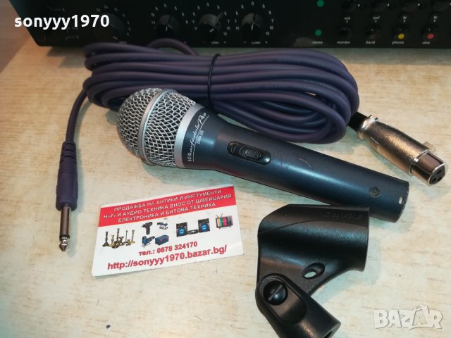 wharfedale profi mic с кабел и държач 2303211657, снимка 2 - Микрофони - 32275406