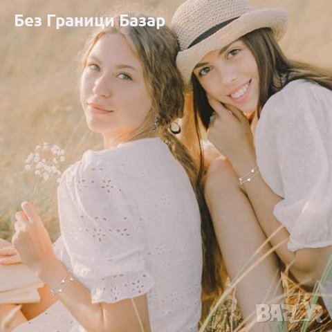 Нова Сребърна Луксозна гривна сърце Жени Подарък, снимка 3 - Гривни - 43362024