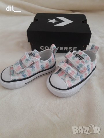 НОВИ! Бебешки кецове оригинални Converse с морски кончета, снимка 5 - Детски маратонки - 40048915