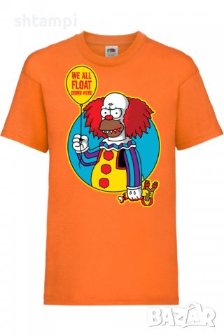 Детска тениска The Simpsons Krusty The Clown Pennywise 02,Halloween,Хелоуин,Празник,Забавление,Изнен, снимка 7 - Детски тениски и потници - 38158376