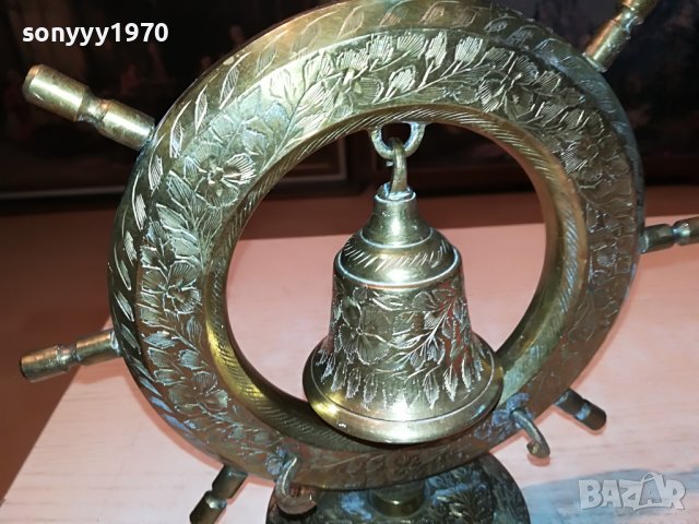 КАМБАНА И РУЛ-МЕД МЕСИНГ-ВНОС ШВЕЦИЯ 1405221916, снимка 13 - Антикварни и старинни предмети - 36760656