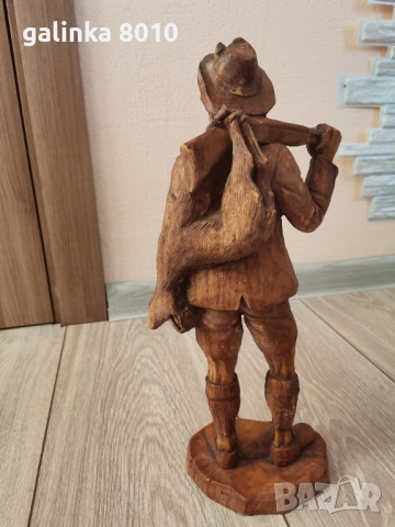 Стара голяма статуетка, ловец, снимка 2 - Антикварни и старинни предмети - 53098186