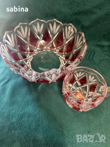 Нов сервиз Рубин на Walther glas, снимка 5 - Чаши - 52873057