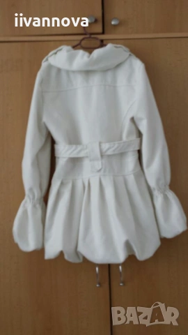 Елегантно бяло палто, снимка 3 - Палта, манта - 53385344