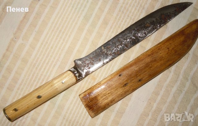 Лот от три стари ковани ножове, снимка 7 - Антикварни и старинни предмети - 38361979