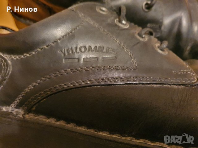 № 43 Yellomiles естествена кожа шита подметка Made in Italy, снимка 3 - Ежедневни обувки - 35155378