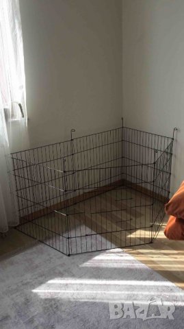 Метално заграждение за кучета 6 модула 61х61м / Дворна клетка / Сгъваема клетка за куче / Кошара, снимка 4 - Други стоки за животни - 35814905