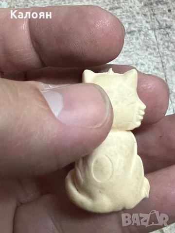 Играчка малка фигурка гумена на котка от ГДР, снимка 5 - Фигурки - 50558594
