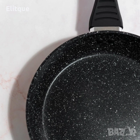 Тиган с капак Goldman Premium, Кован алуминий, Мраморно покр., снимка 5 - Съдове за готвене - 52778196