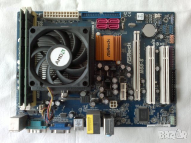 Дънна платка ASRock N68-S + процесор AMD Athlon 64 X2, 2600 MHz 5000 + RAM Kingston 2 x 1GB DDR2, снимка 5 - Дънни платки - 43563072