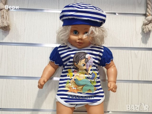 Ново бебешко моряшко боди с трансферен печат Русалка, 3-6 месеца, снимка 7 - Бодита за бебе - 29050325